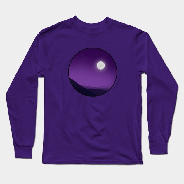 Moon Long Sleeve T-Shirt by KateBOOM